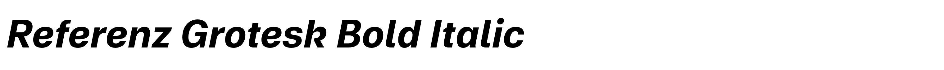 Referenz Grotesk Bold Italic